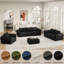Canapé Boneless de 76,4 po en forme de nuage, canapé à assise profonde avec coussins, canapé moderne sans rembourrage confortable, 1 pièce pour salon, chambre à coucher, appartement, housse amovible, sans assemblage requis, graphite-1513548865