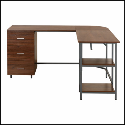 Bureau à deux tons avec grand espace de rangement et cadre en acier durable pour les espaces de travail modernes