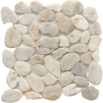 Rivera Pebbles™ Sized Natural Stone Pebble Tile