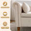 Chaise longue en velours avec accoudoirs roulés-579390374