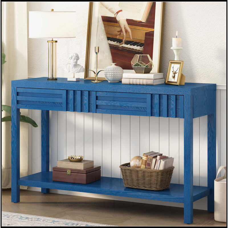 Console moderne avec motif rayé pour diverses pièces, rehaussant le style intérieur, Marine