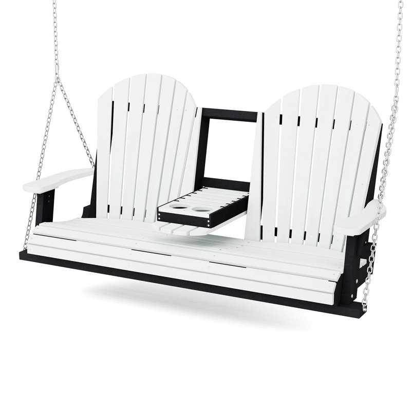 Balancelle 5 pi avec console Heritage, Blanc/Noir