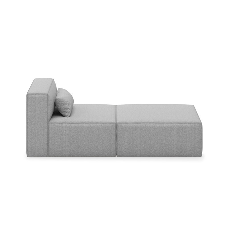 Mix Modular 2-Pc Chaise, Parliament Stone Performance Twill