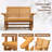 Solid Wood Two-Person Patio Glider-508783771