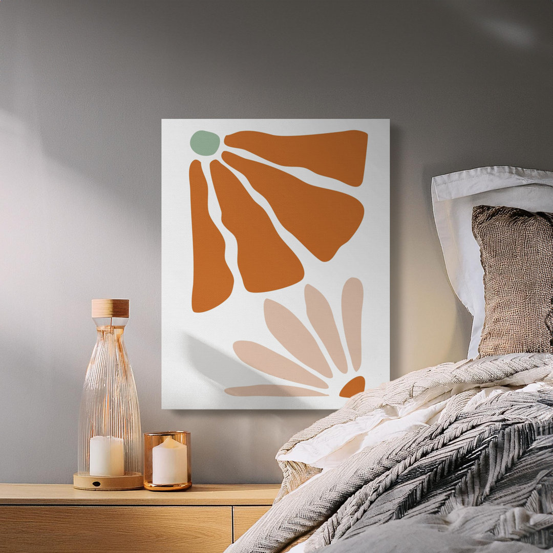 Abstract Floral Canvas Wall Art, Boho Flower Print, Modern Gallery Wrapped, Ready to Hang, Archival Inks, Home Decor, Statement Piece