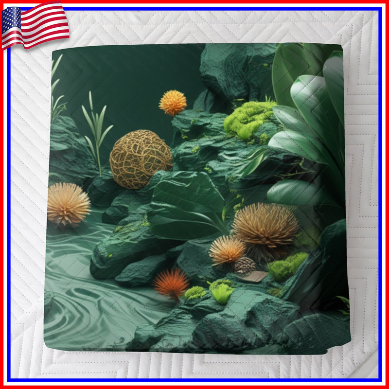 Couvre-lit matelassé Lush Green Forest, Double