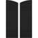 Volets de planche-n-lattes jointes avec plateau elliptique Americraft (2 lattes) (par paire)