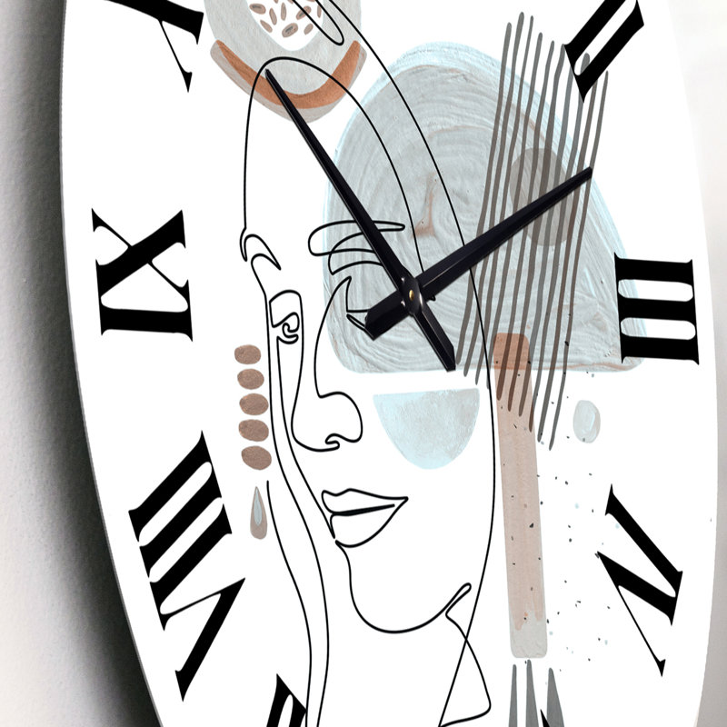 Minimal Compositions of Abstract Face VII - Horloge murale moderne, Petit