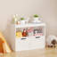 Organisateur de livres, armoire de rangement pour jouets, blanc, buffet