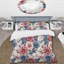 Ensemble de housse de couette rose et bleu à motif de fleurs de ferme-2057500052