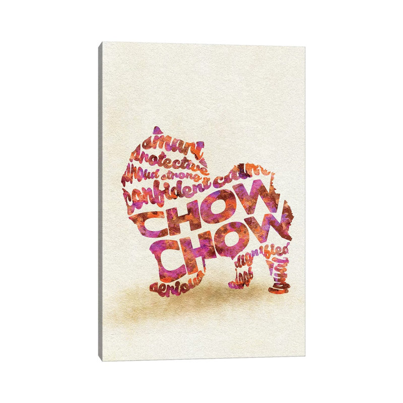 Chow Chow by Ayse Deniz Akerman - Wrapped Canvas Print, 20.32 cm H x 30.48 cm W