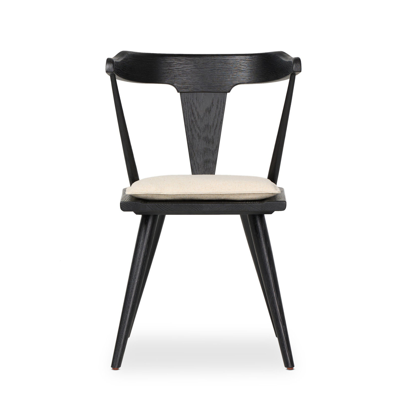Lodi Dining Chair With Cushion, Black Oak, Antwerp Natural