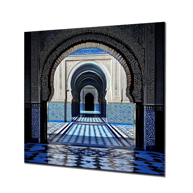 «Imperial Architecture Fez Morocco I», décoration murale en métal, impression traditionnelle, H 16 po x l 16 po x P 0,84 po