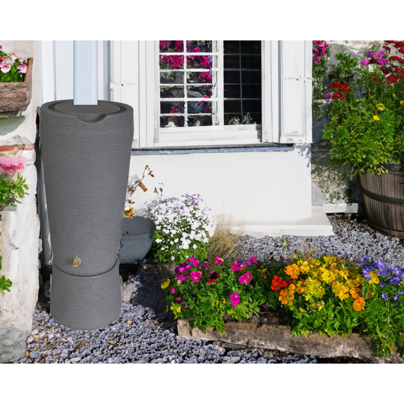 Baril de pluie 50 gallons Impressions Stone, Granite noir