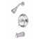 Volume Control Tub and Shower Faucet with Naples Lever Handle