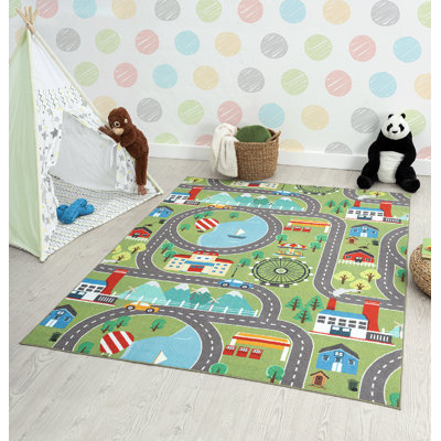 Hartsfield Happy Kids Green Rug