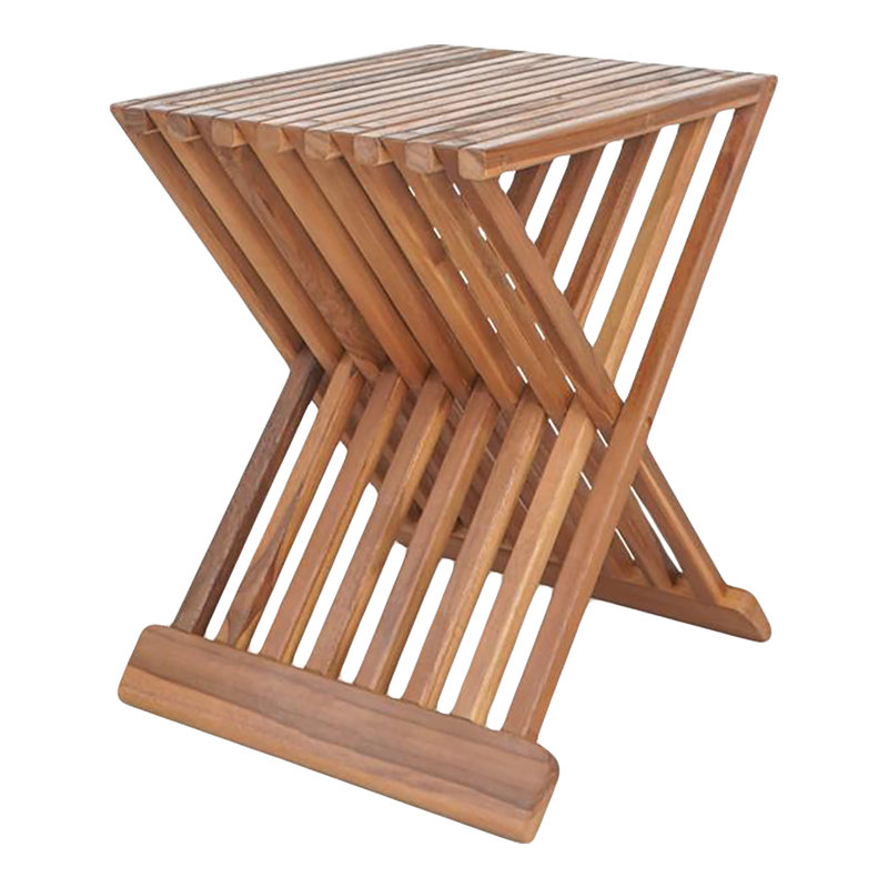 Kontney Solid Wood Accent Stool