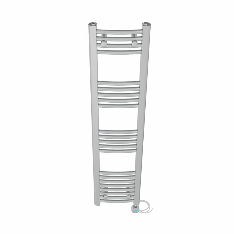 Kacey Curved Towel Rail Heated Towel Rails, Chrome, 140" H x 30" W x 3.4" D