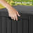 35-Gallon Resin Deck Box – Waterproof Outdoor Storage For Patio, Pool, And Garden, Lockable, UV-Resistant, Black