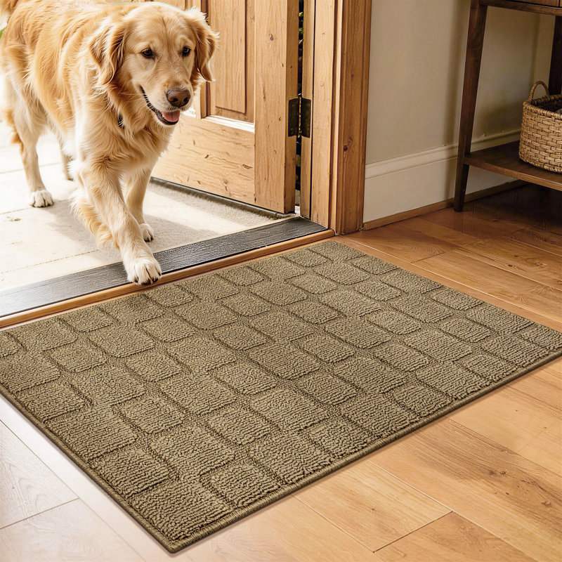 Tapis antidérapant antidérapant et résistant, Beige, 20 po x 32 po