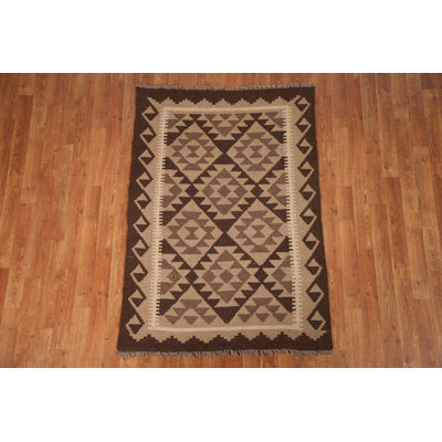 Hand-Woven Wool Kilim Oriental Rug 3x5