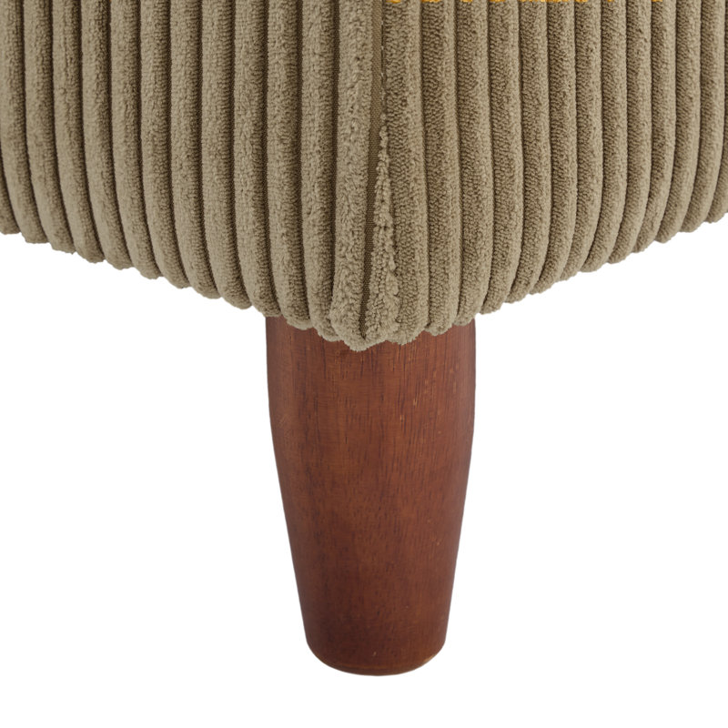 Mordecai 97Cm Wide Square Footstool Ottoman, Camel