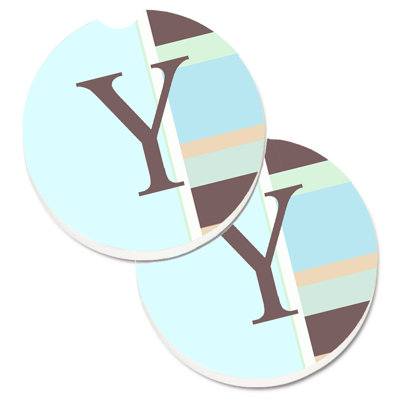 Sous-verre voiture monogramme initial