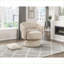 Fauteuil d'appoint pivotant en velours brun clair moderne (taupe) pour adultes, siège d'appoint à structure en bois massif pour la chambre à coucher du salon