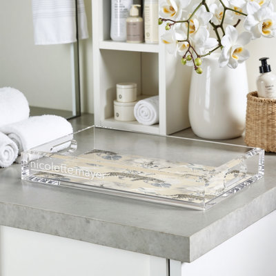 Leopard Walk Acrylic Rectangle Decorative Tray