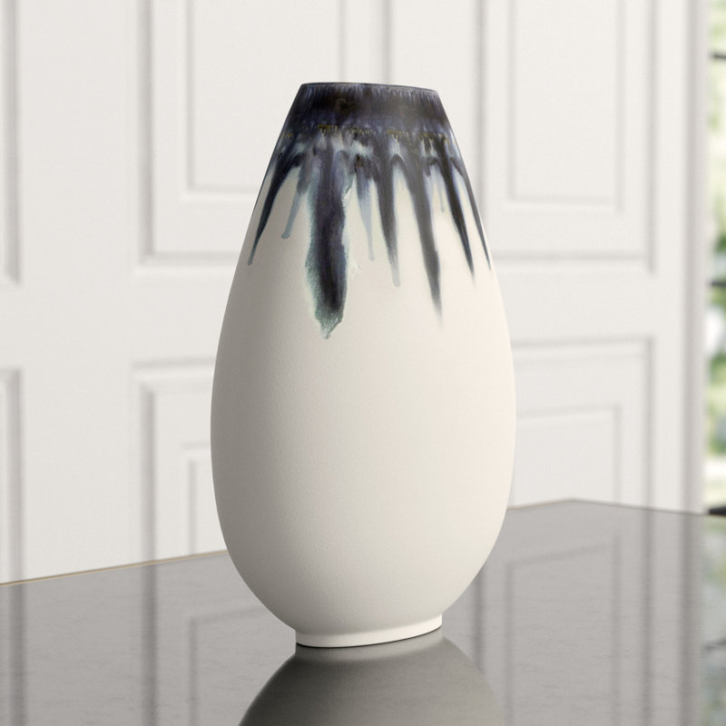 Glass Drip Table Vase, 14.25" H x 10" W x 5.25" D
