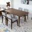Table de salle à manger en bois d'eucalyptus massif Hiers-550152412-550152401