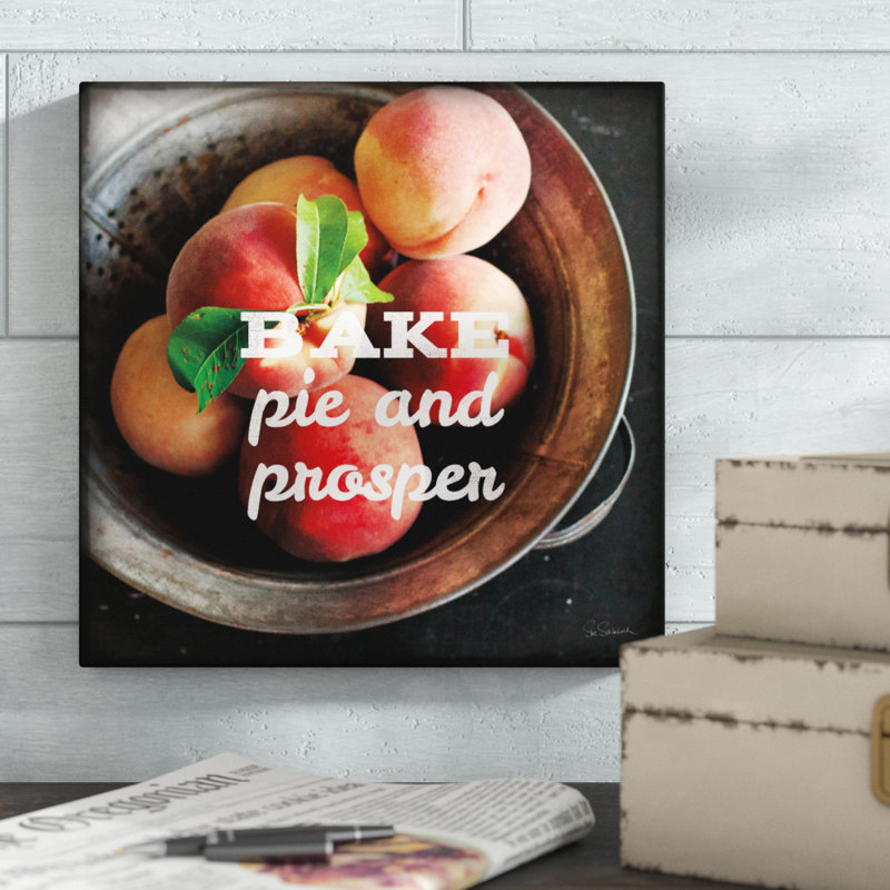 Market Fresh Peaches by Sue Schlabach - No Frame Print on Canvas, 30cm H x 30cm W x 3.8cm D