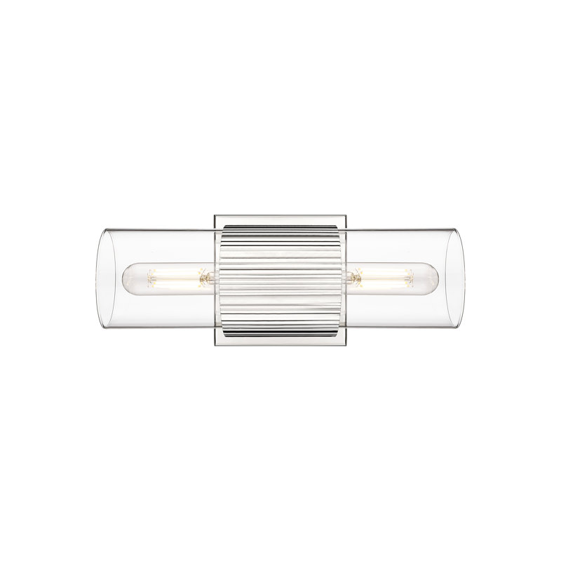 Éclairage pour meuble-lavabo mural 7 po Bolivar, Transparent, Nickel poli