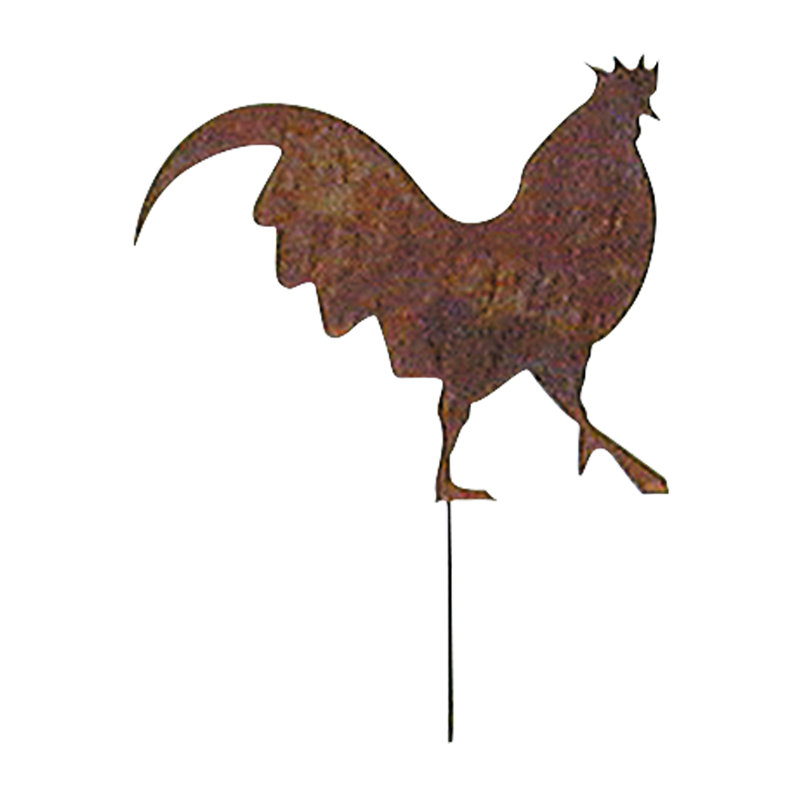 Rooster - Rusted Garden Stake