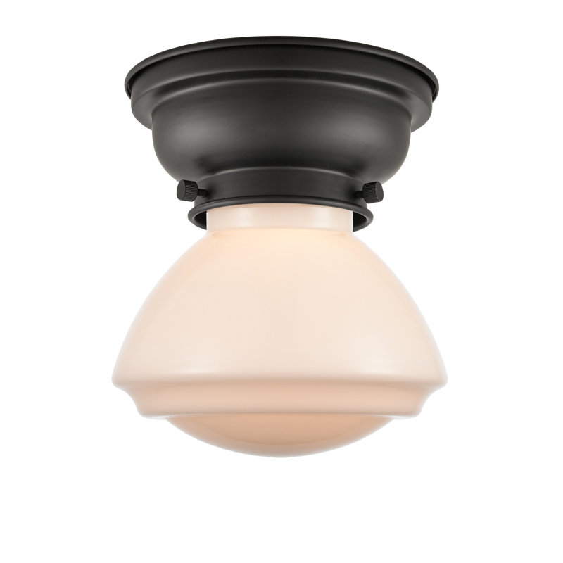 Plafonnier encastré 1 lumière 3,75 po Chesterville, Ampoule non incluse, Noir mat, Blanc mat