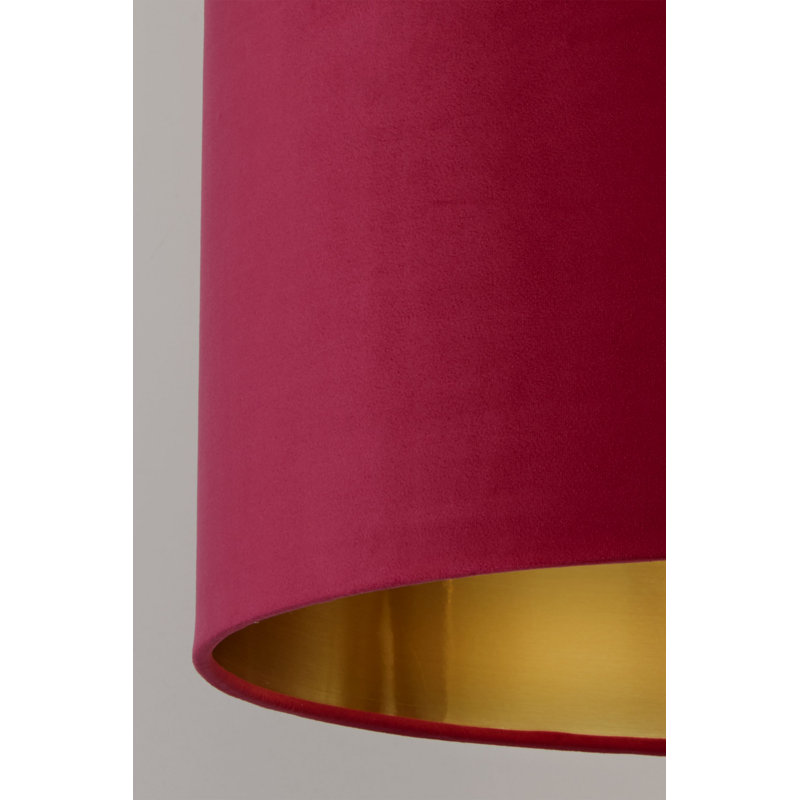 Velvet, Plastic And Mild Steel Traditional, Burgundy/Brushed Gold, 26 cm H x 45 cm W x 45cm D
