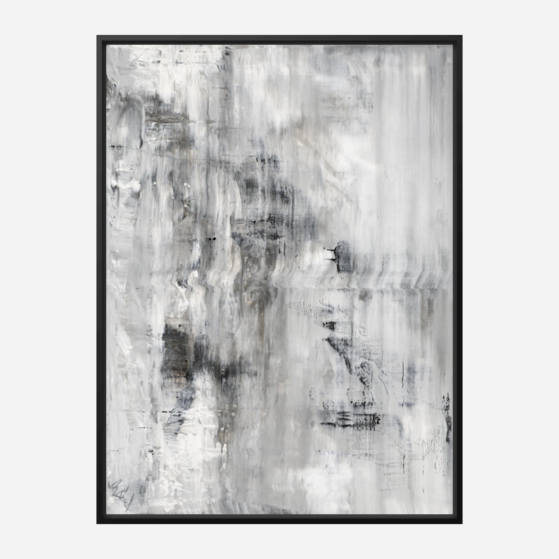 Abstract Print by John Beard, Black Framed Canvas, 24" H x 20" W x 1.5" D