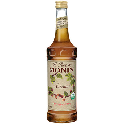 Monin Organic Hazelnut Flavoring Syrup 750 mL Delivery time is 3 days WS-544SYPAO023B