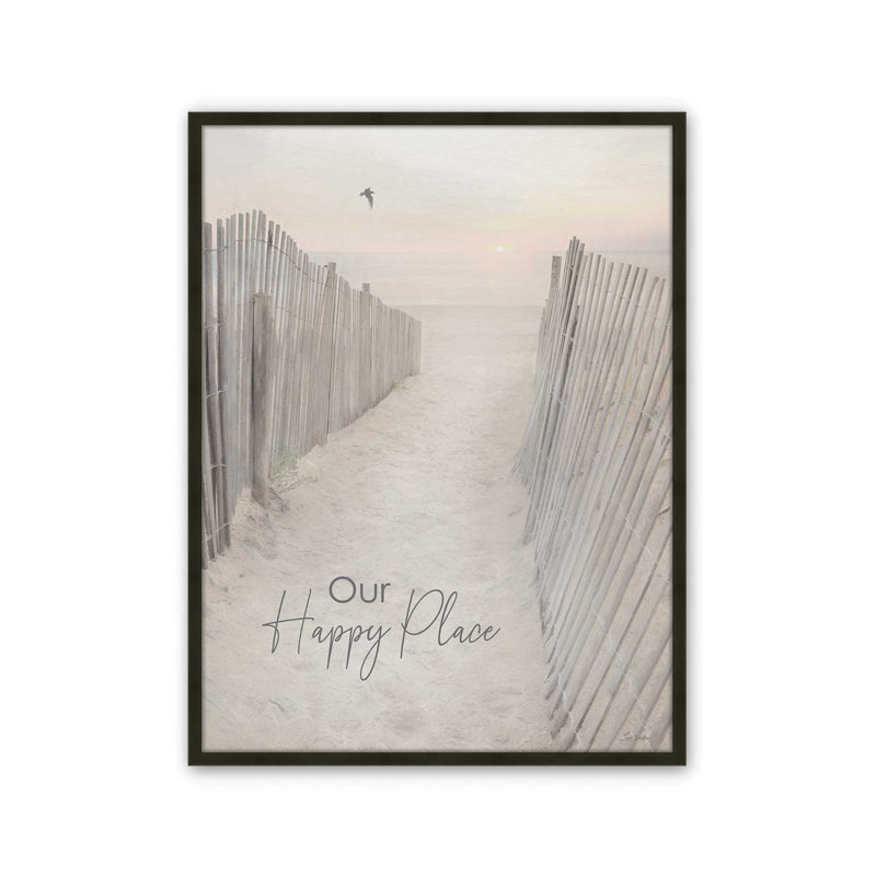 «Our Happy Place» par Lori Deiter, reproduction d'art, L 30 x H 40, Noir, Impression encadrée