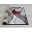 Tapis rouge / gris à motif abstrait Aftan-1021314220