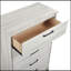 Commode de chambre contemporaine à 2 tiroirs en chêne blanc et gris à 5 tiroirs avec 1 tiroir