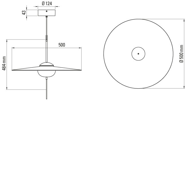 Mono 1 - Light LED Chandelier, 19.06" H x 19.69" W x 19.69" D