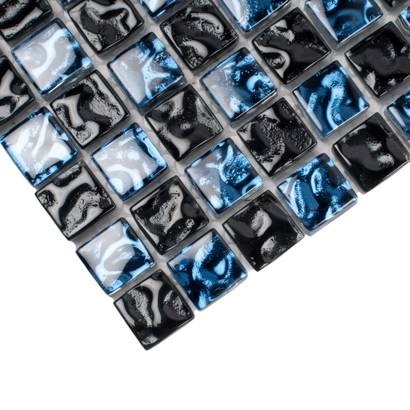 11.7" X 11.7" Polished Glass Mosaic Tile