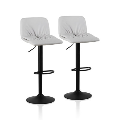 Laveta Swivel Upholstered Adjustable Height Counter Stool with Metal Frame