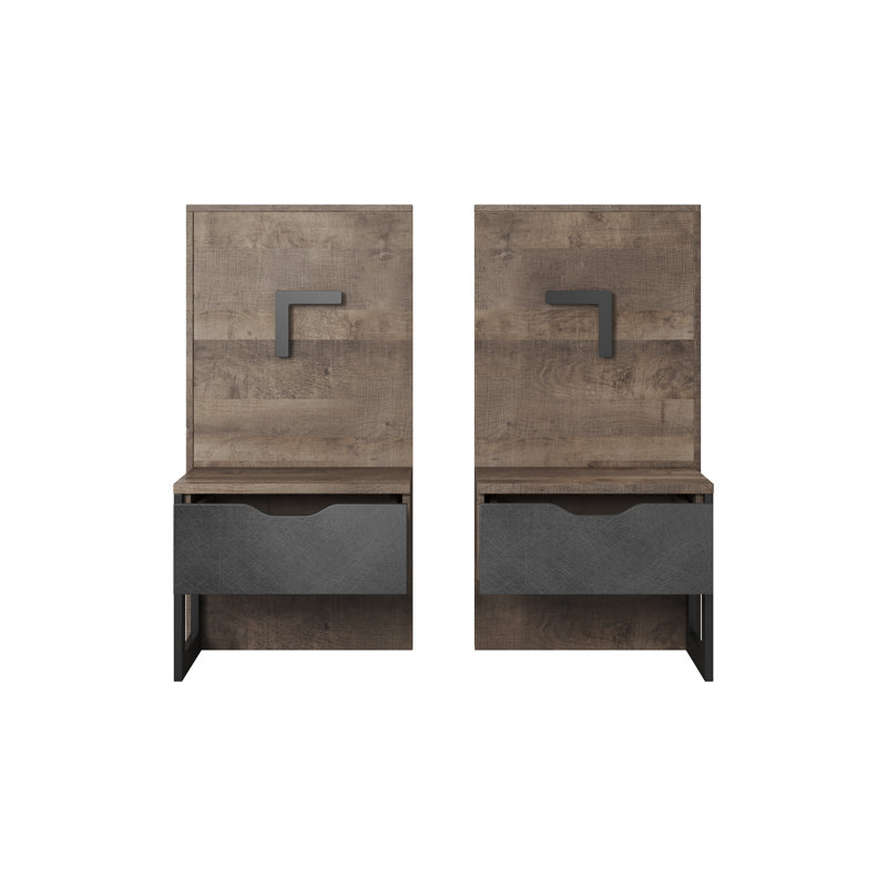 Minter 52cm W Manufactured Wood Bedside Table