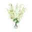 Delphinium And Cherry Blossom In Glass Vase