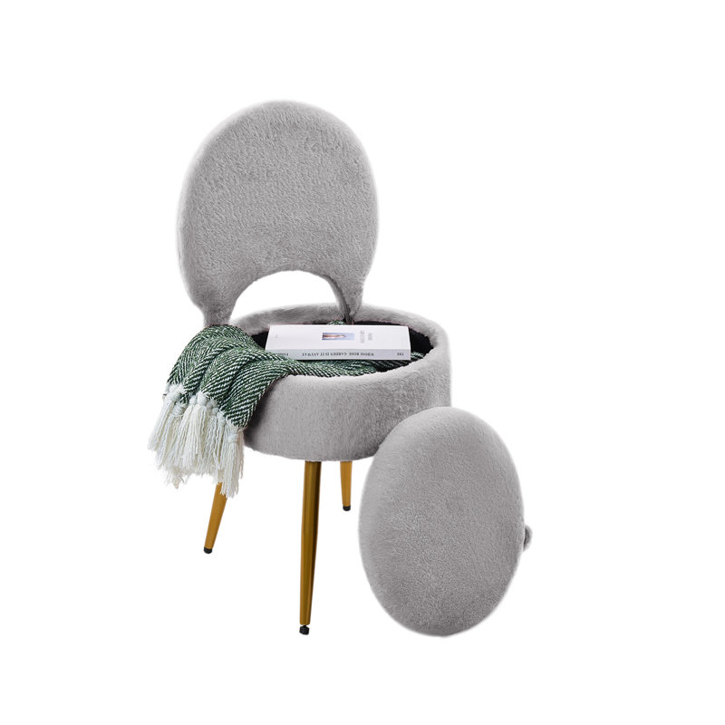 Plywood Accent Stool, Grey