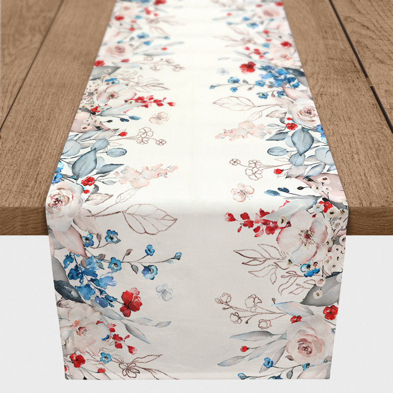 Americana Wildflowers Table Runner, 90" x 16"