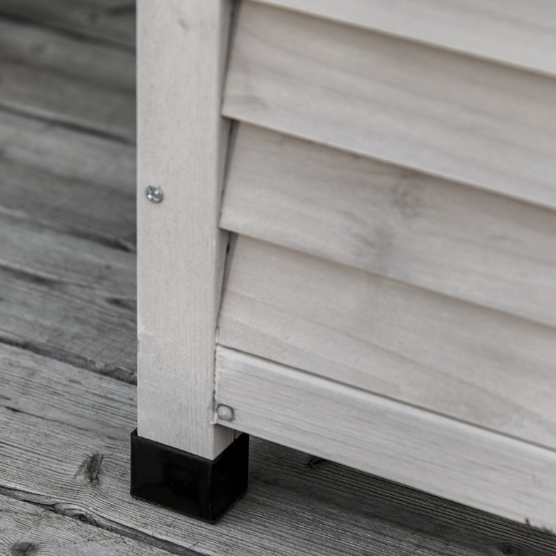 Rattan Outdoor 75 Gallon Wooden Deck Box