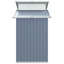 Garden Shed 270x130x208.5 cm Galvanised Steel Bin Shed-1336589367